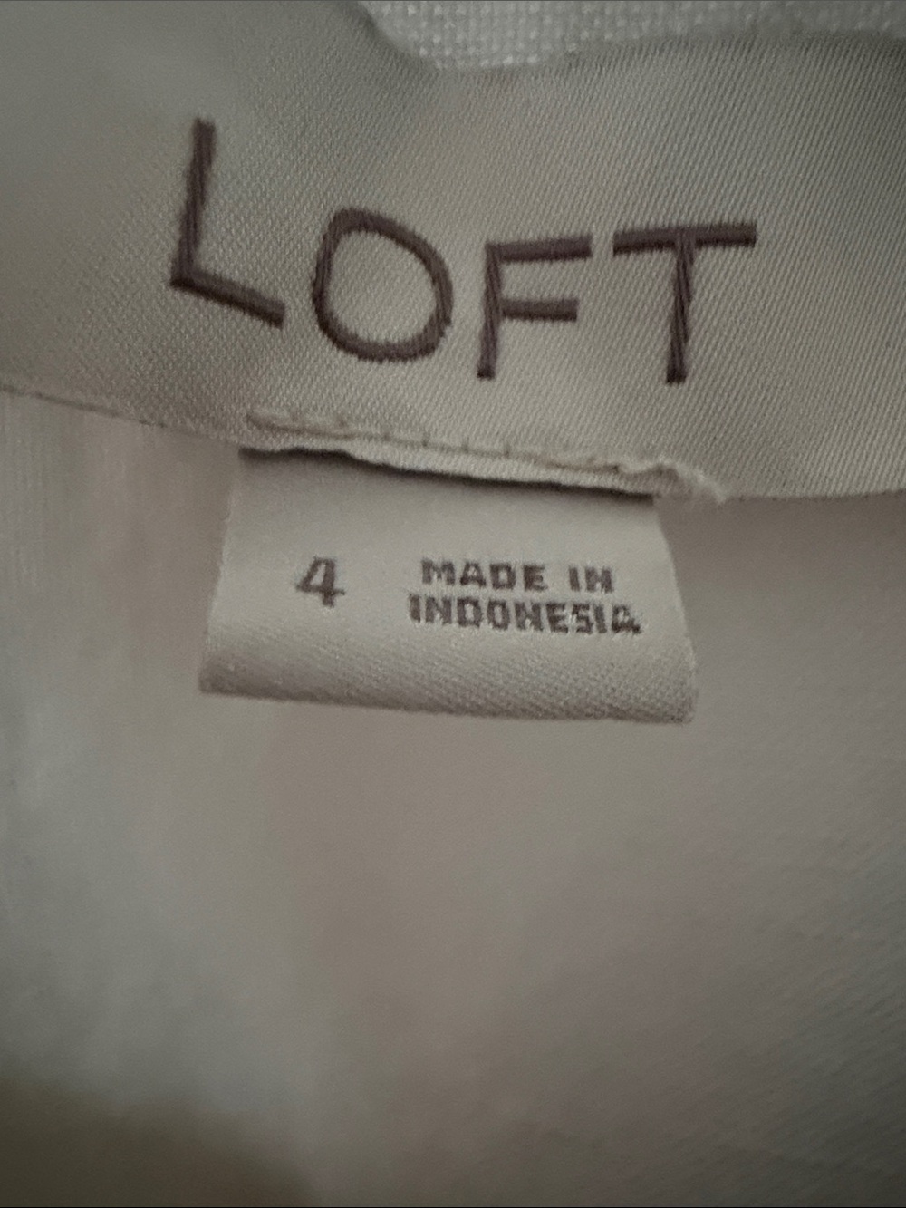LOFT Cream Button-Front Midi Dress with Waist Tie - Picture 2 of 5